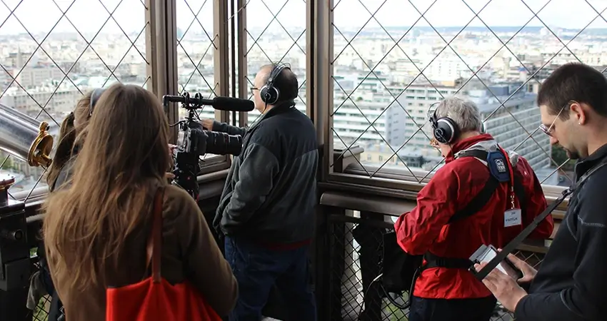 Recording at the Eiffel Tower