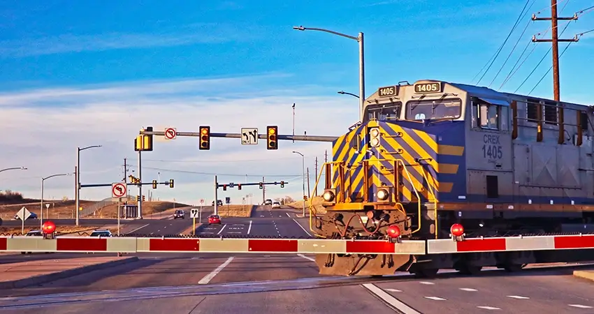 A railroad crossing