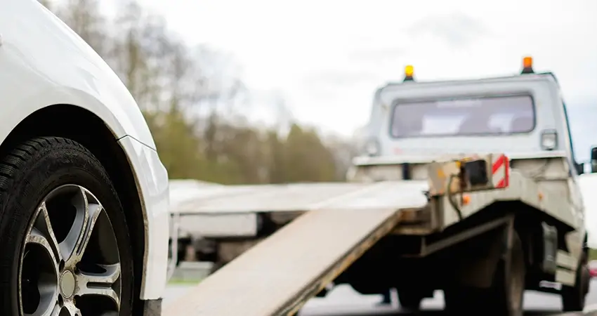 A car about to be towed