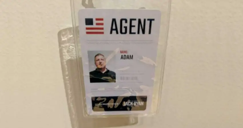 Adam gets his CIA badge