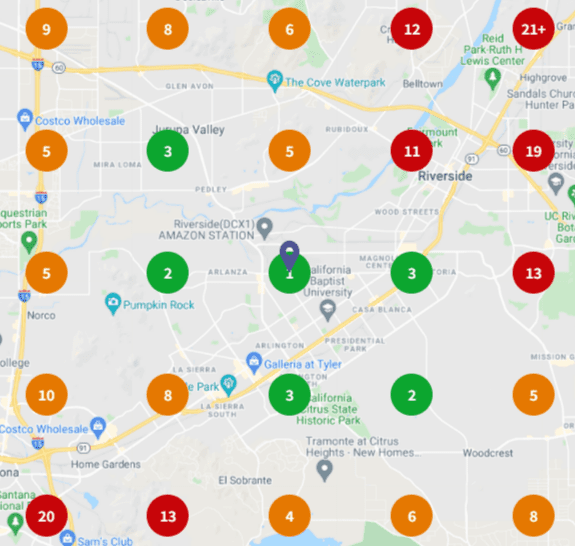 Google rank by location